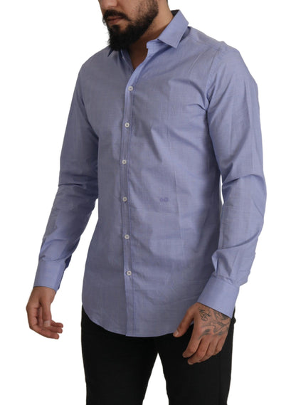 Stunning Sky-Blue Cotton Shirt