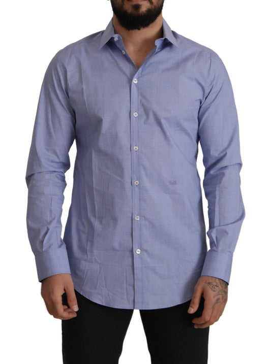 Stunning Sky-Blue Cotton Shirt