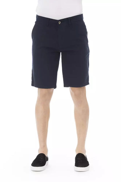 Blue Cotton Men Bermuda Short