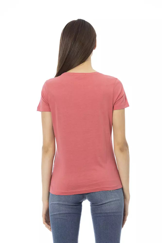 Fuchsia Cotton Women T-Shirt