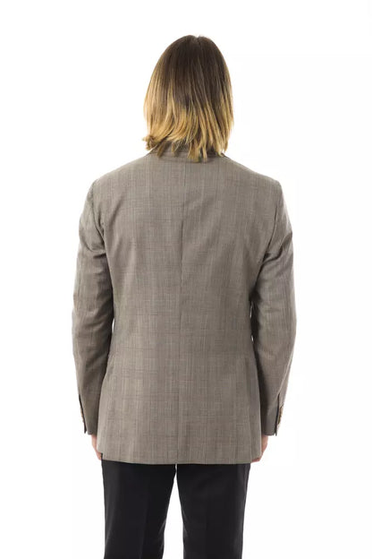 Gray Wool Mens Blazer