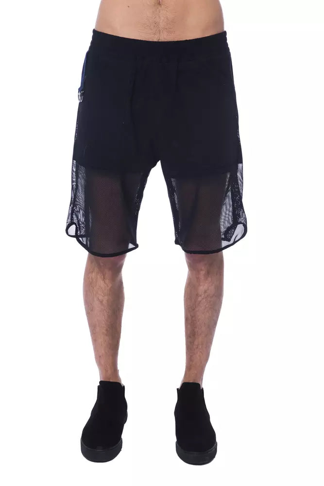 Black Polyester Men Short