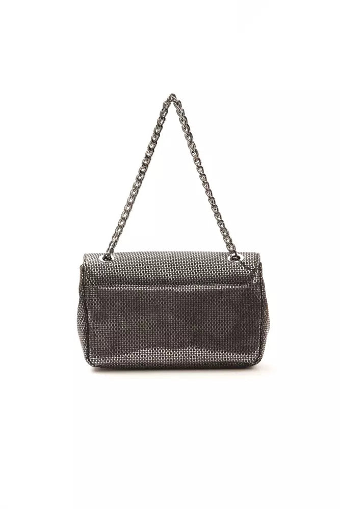 Gray Leather Women Crossbody