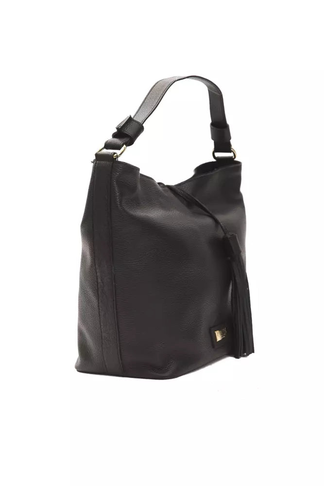 Black Leather Women Shoulder Bag