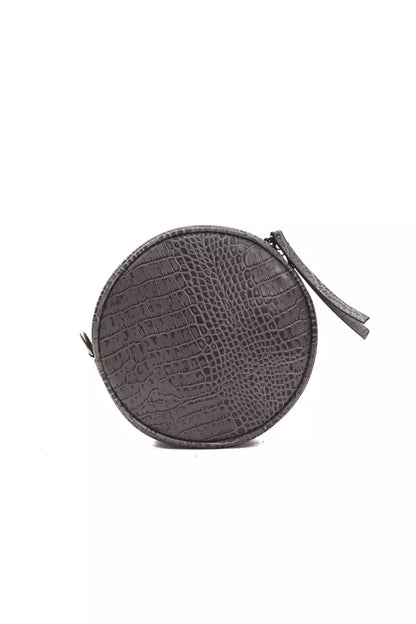 Gray Leather Women Crossbody