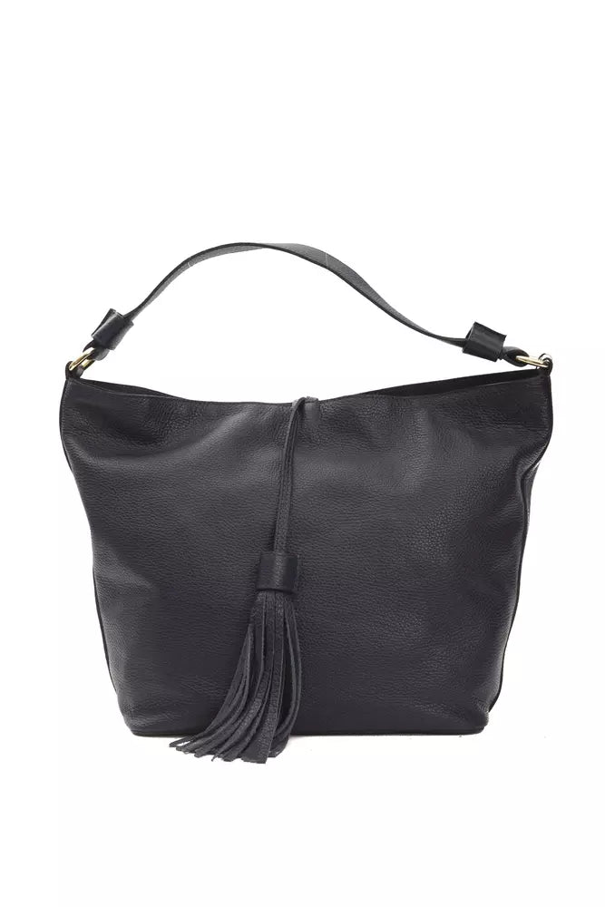 Gray Leather Women Shoulder Bag