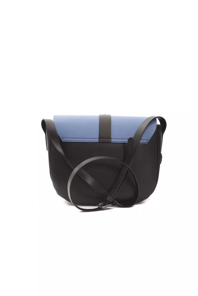 Blue Leather Women Crossbody Bag