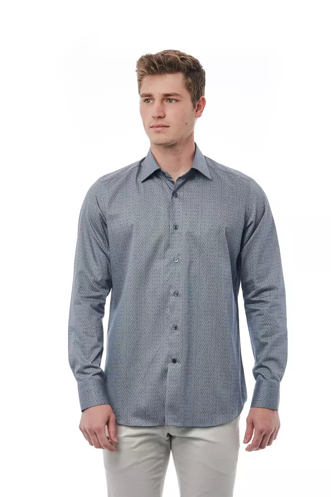 Black Cotton Men Shirt