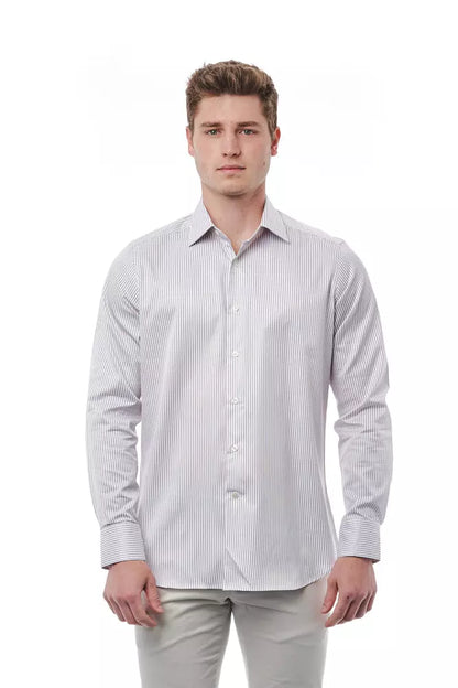 White Cotton Mens Shirt