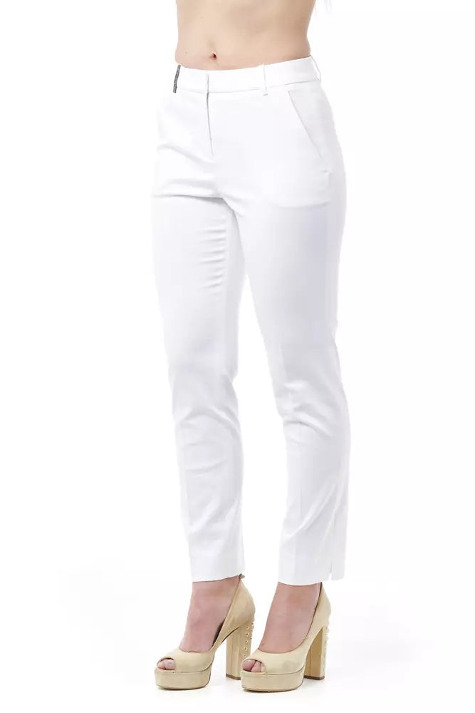 White Cotton Jeans & Pants