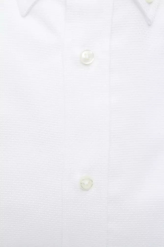 White Cotton Men Shirt