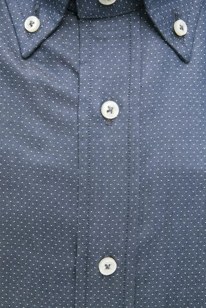 Blue Cotton Men's Shirt