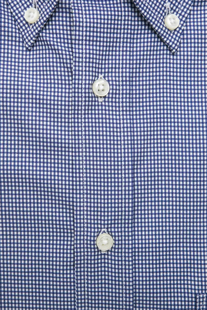 Blue Cotton Men Shirt