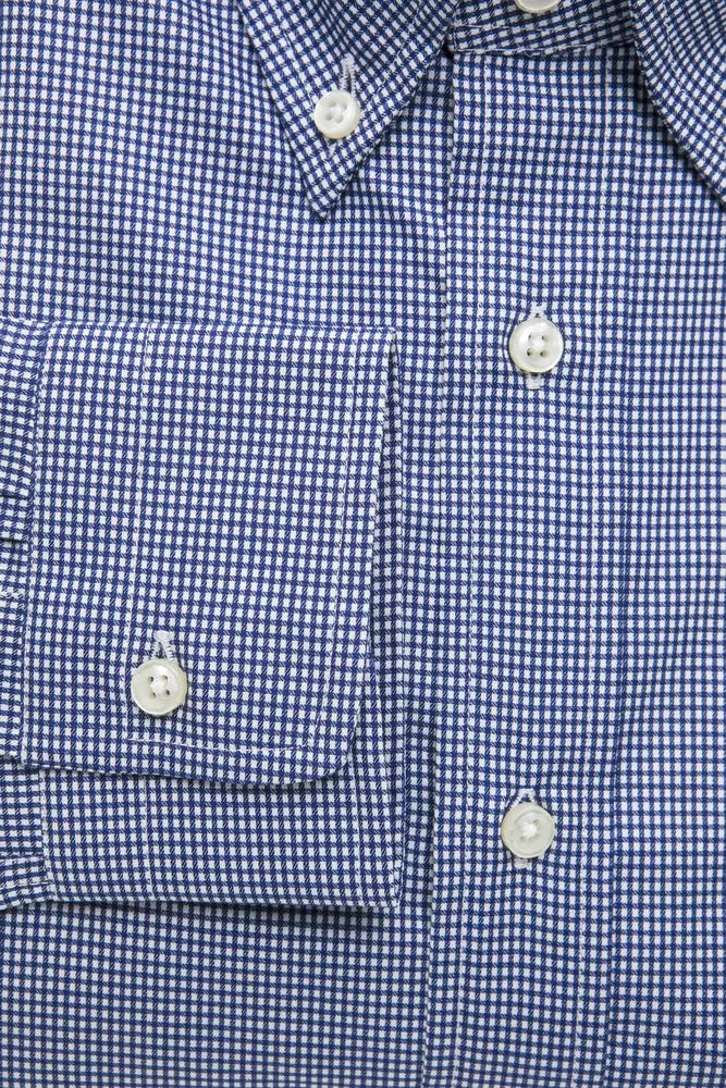 Blue Cotton Men Shirt