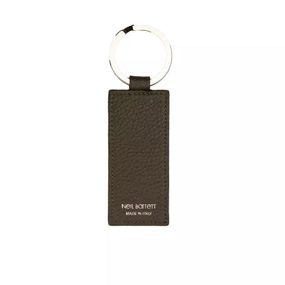 Green Leather Men Keychain