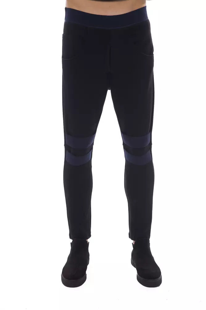 Black Polyamide Men Pants