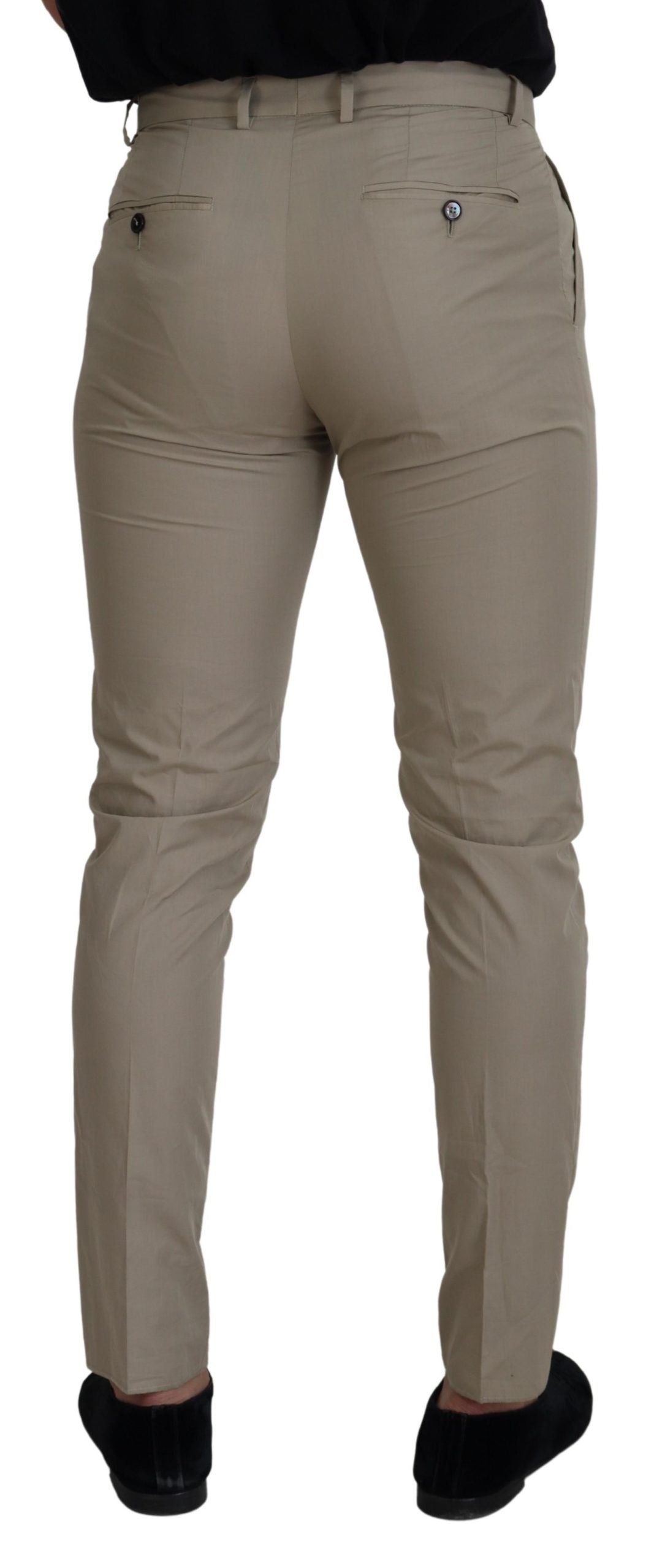 Stunning Beige Italian Cotton Trousers