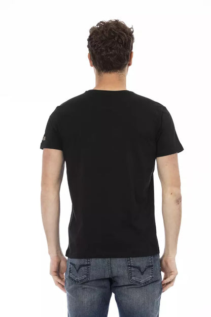 Black Cotton Men's T-Shirt