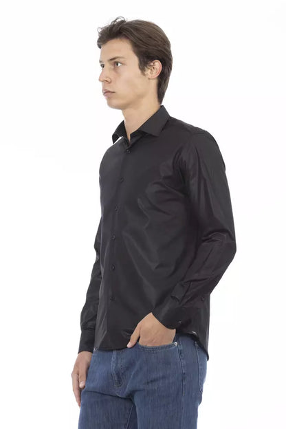 Black Polyester Mens Shirt