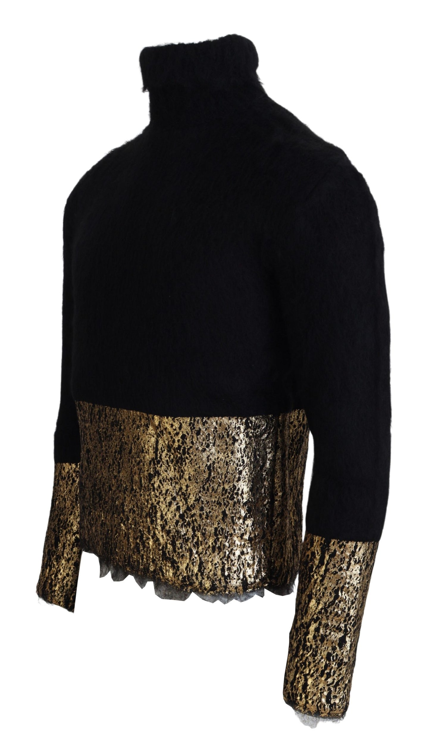 Stunning Black and Gold Crewneck Sweater