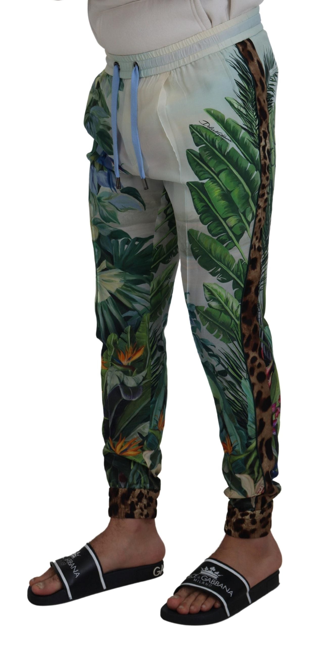 Multicolor Silk Statement Pants