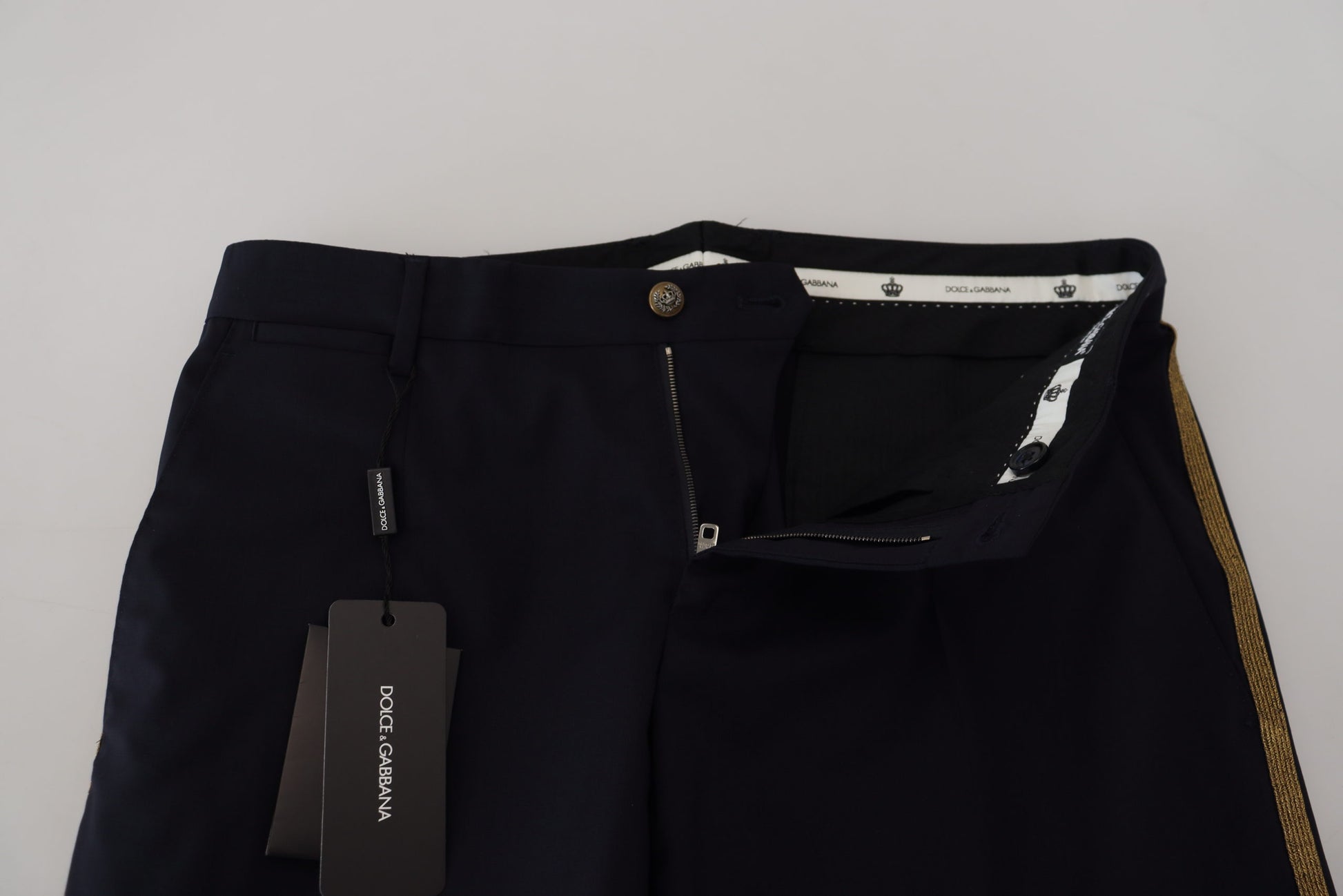 Elegant Black Wool-Blend Trousers