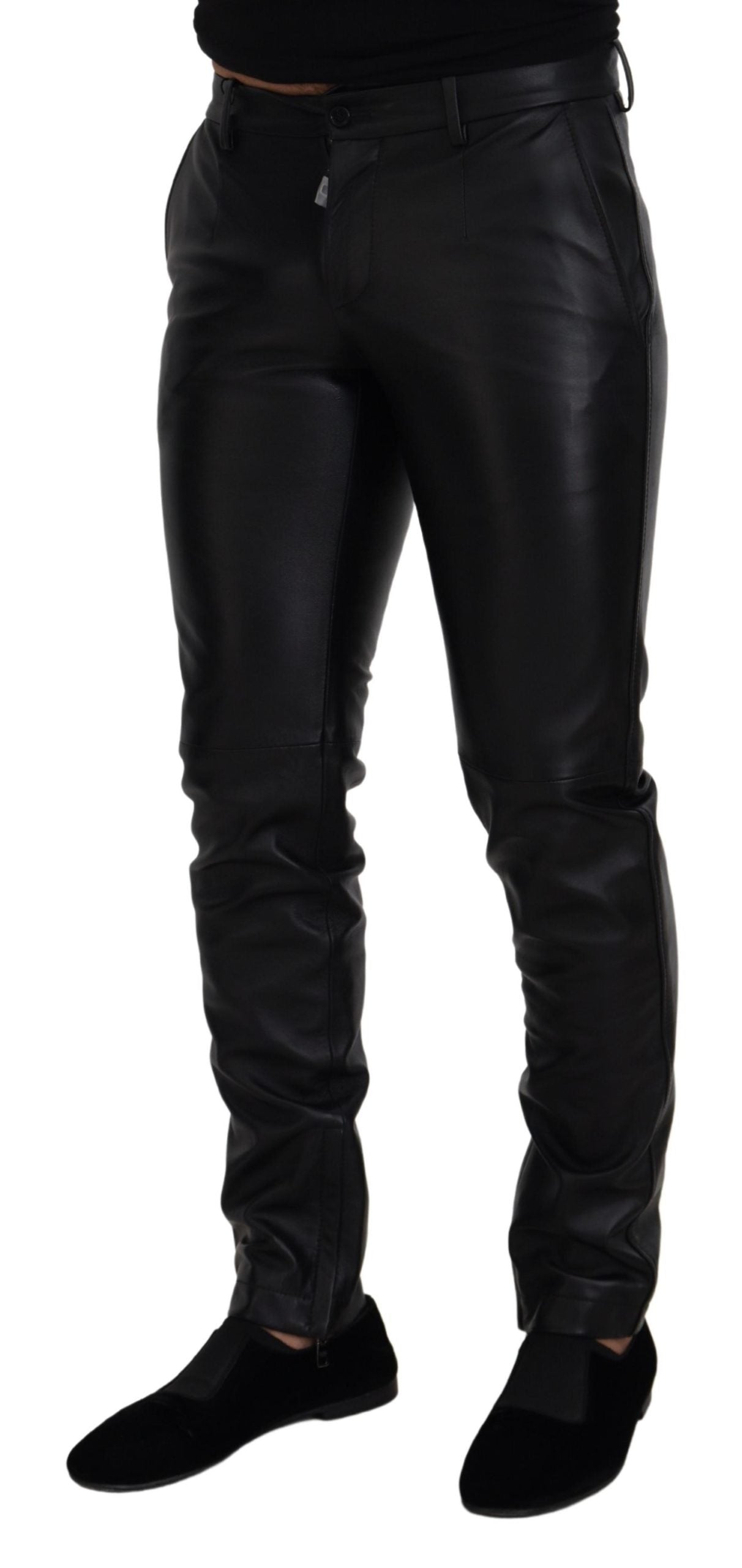 Elegant Black Agnello Trousers for Men