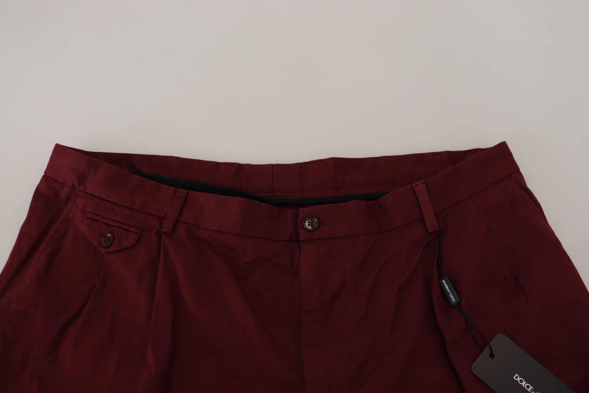 Elegant Maroon Cotton Blend Shorts