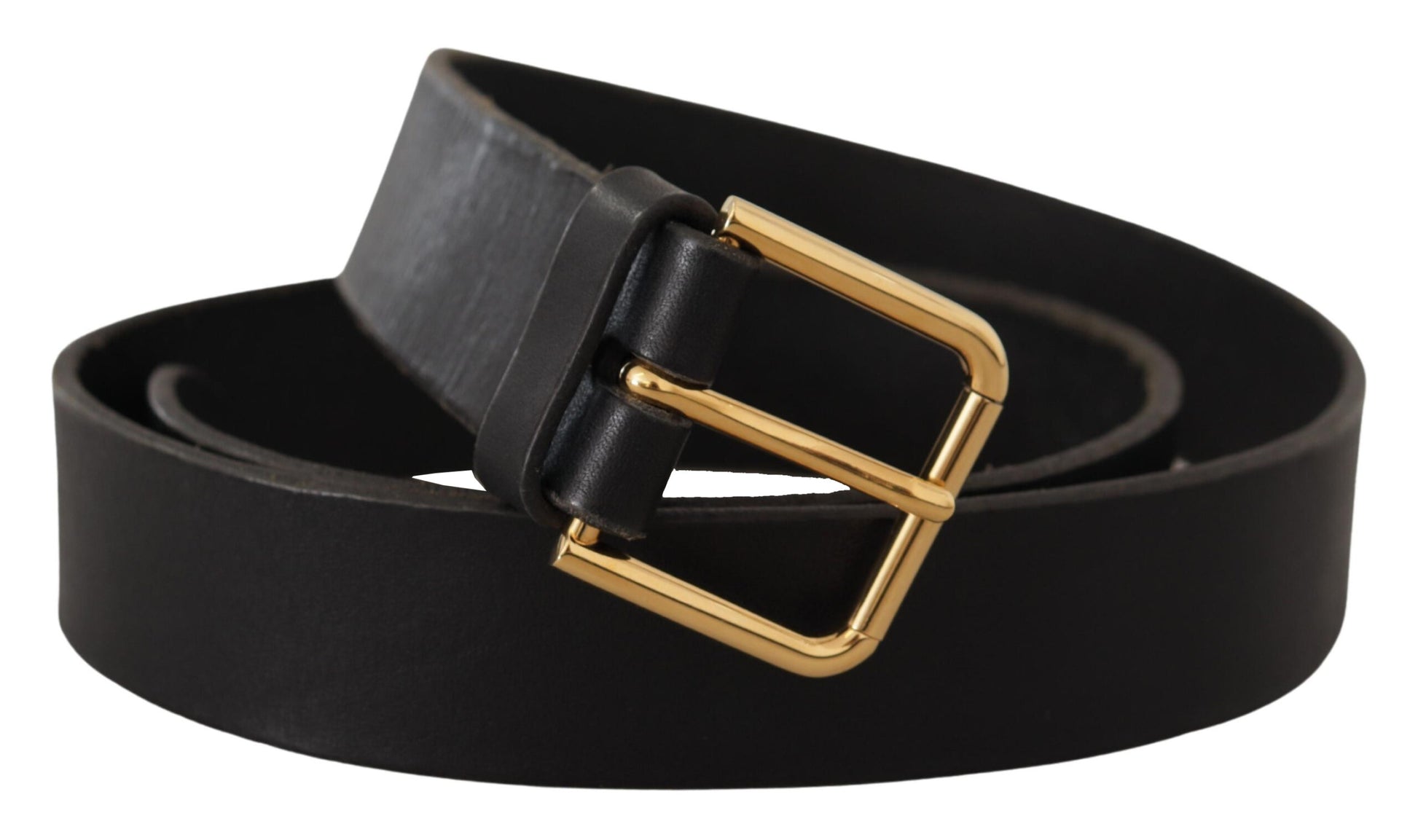 Elegant Leather Belt with Metal Buckle