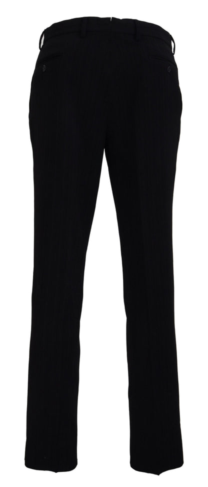 Black Cotton Straight Fit Men Formal Pants