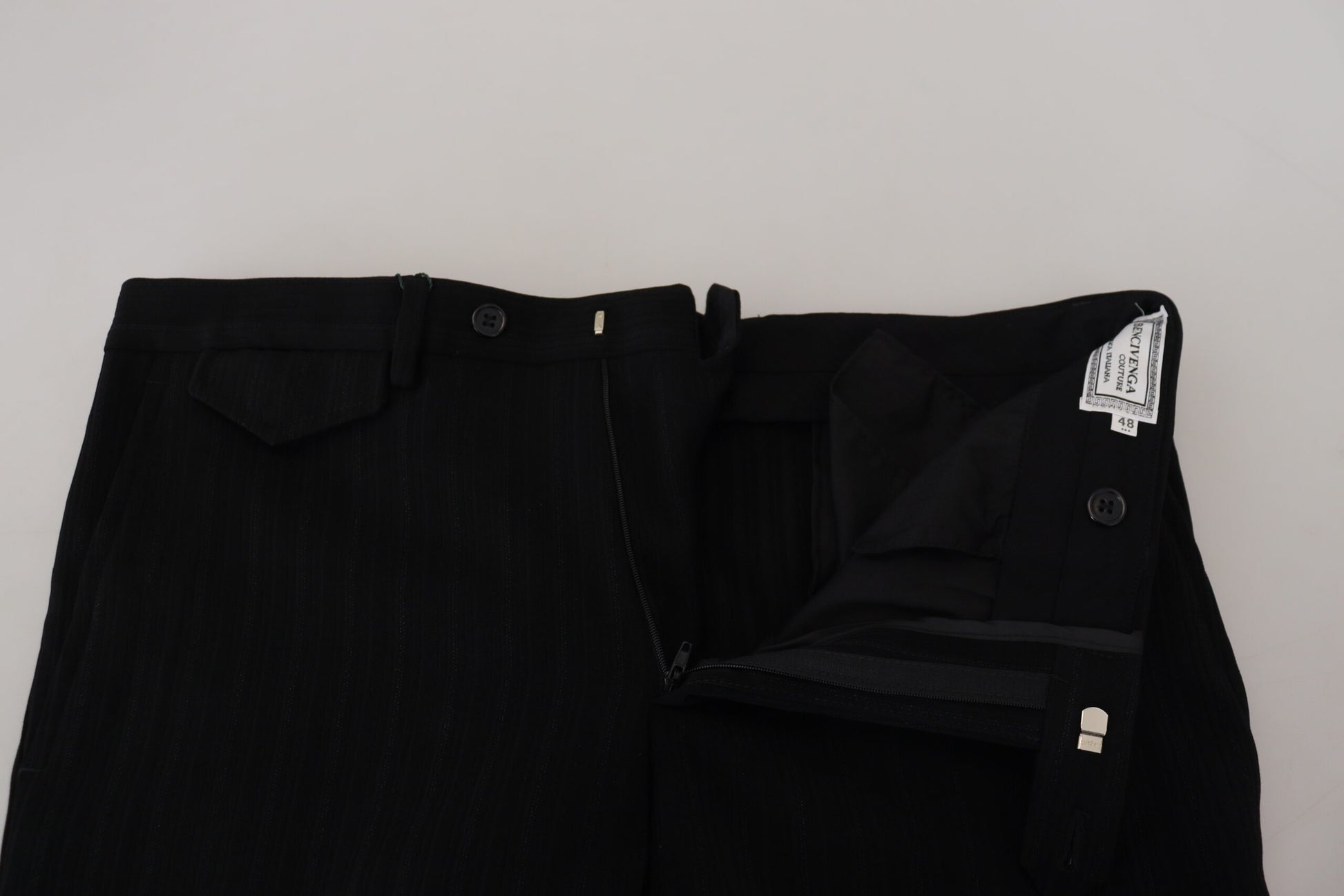 Black Cotton Straight Fit Men Formal Pants