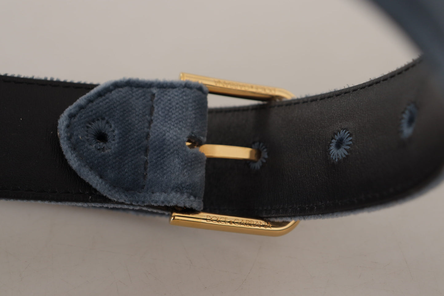 Elegant Navy Velvet Designer Belt