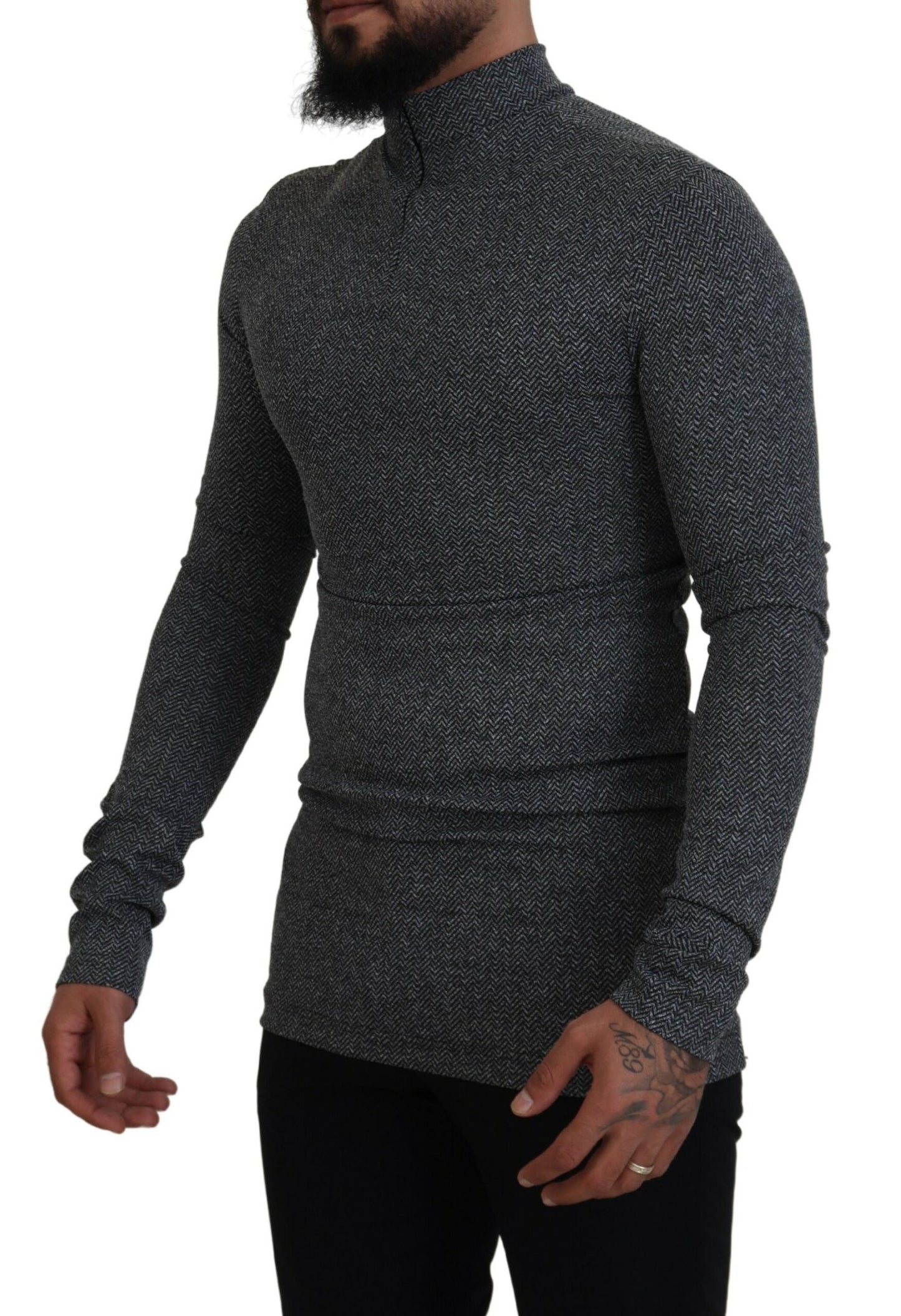 Elegant Dark Gray Pullover Sweater