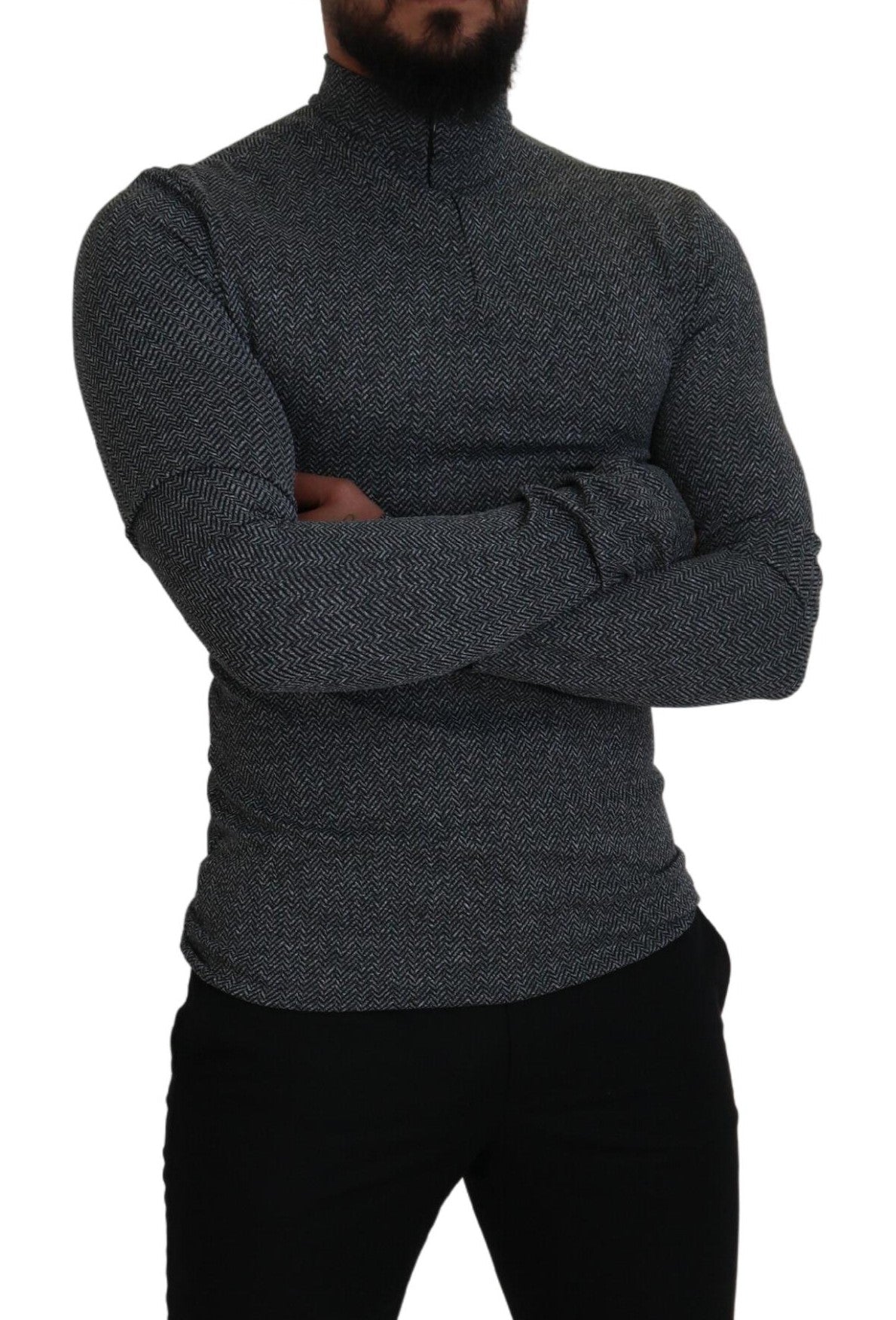 Elegant Dark Gray Pullover Sweater