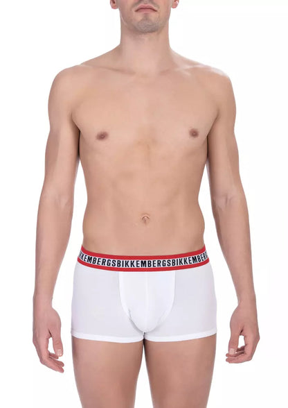 White Cotton Men's Underwear Trunk Twin Pack