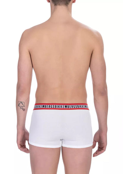 White Cotton Men's Underwear Trunk Twin Pack