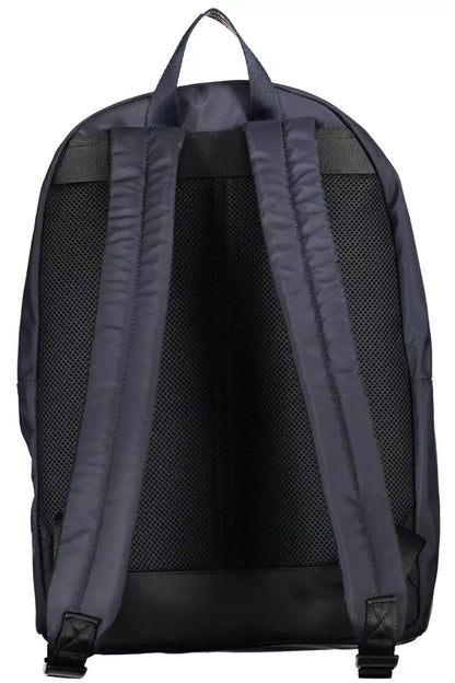 Blue Polyester Men Backpack