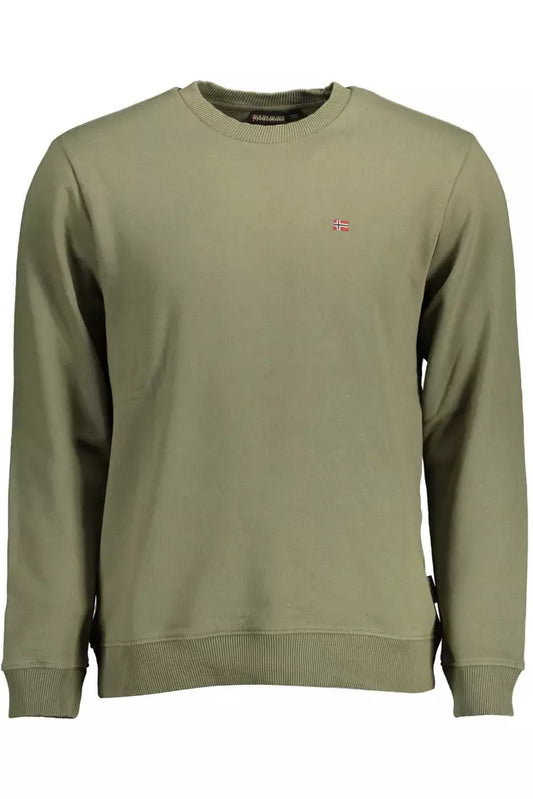 Green Cotton Men Sweater