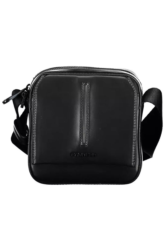 Black Polyester Men Shoulder Bag