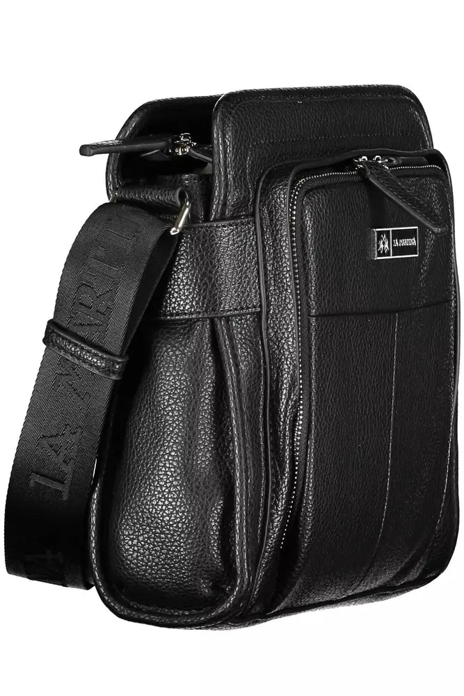 Black Polyethylene Men Shoulder Bag