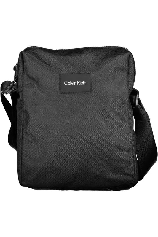 "Black Polyester Mens Shoulder Bag"