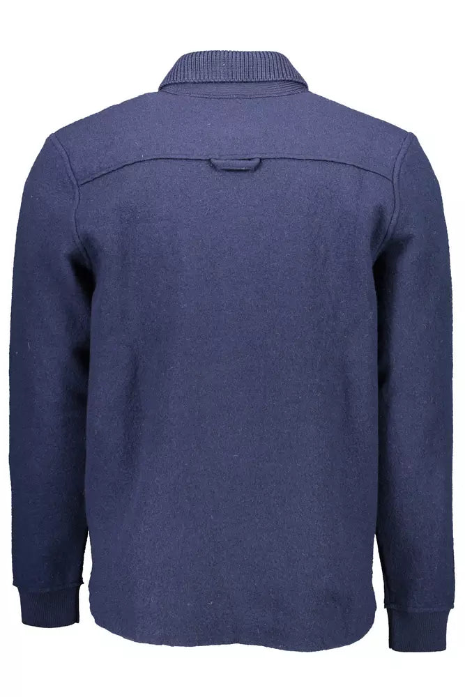 Blue Wool Men Sweater