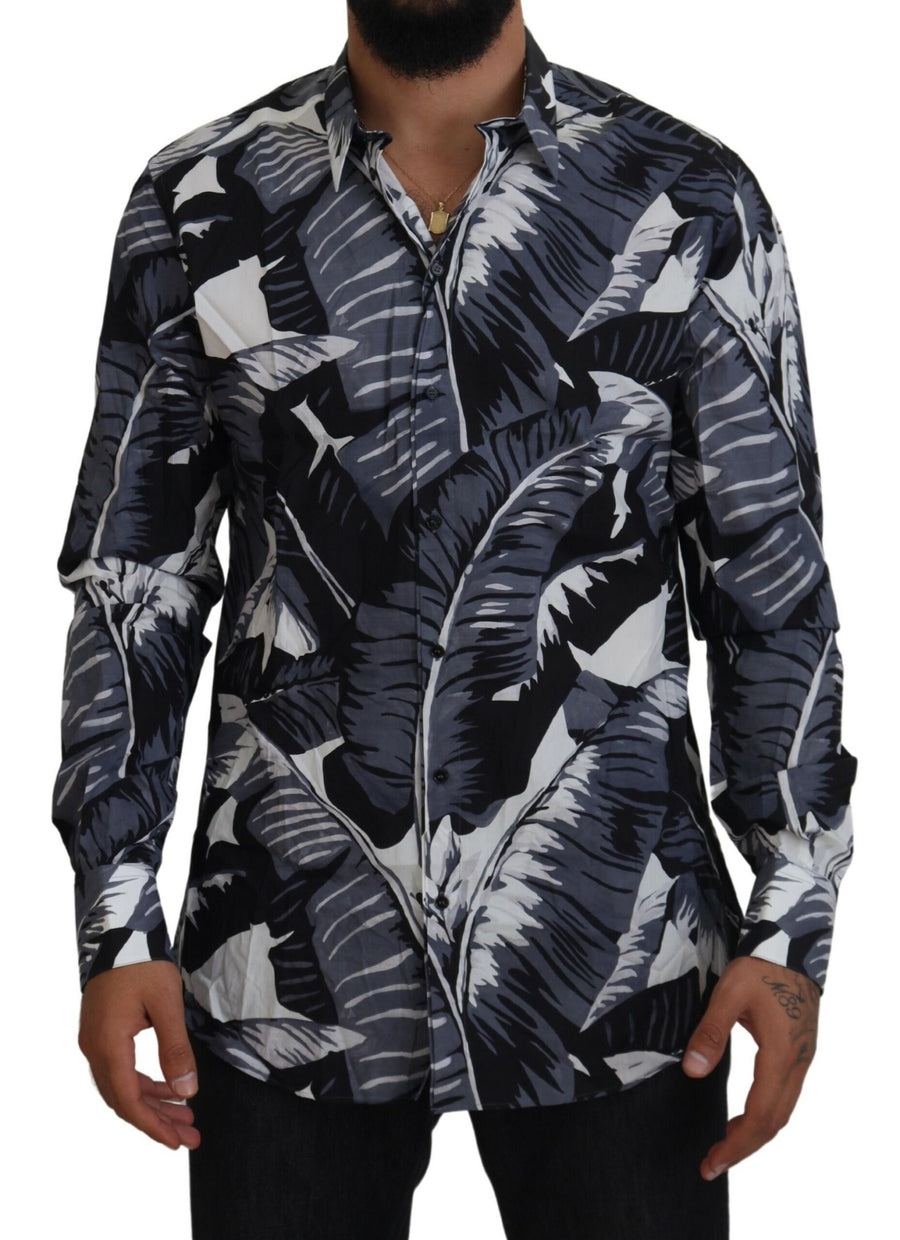 Multicolor Banana Leaf Print Casual Shirt