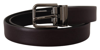 Elegant Dark Brown Leather Belt