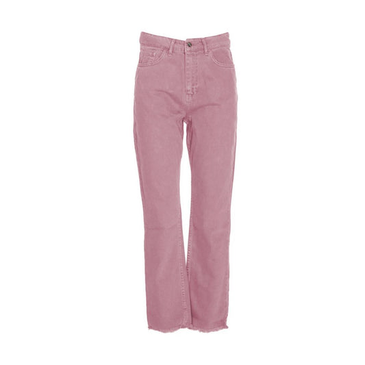 Pink Cotton Jeans & Pants