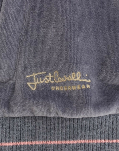 Blue velvet zipup sweater