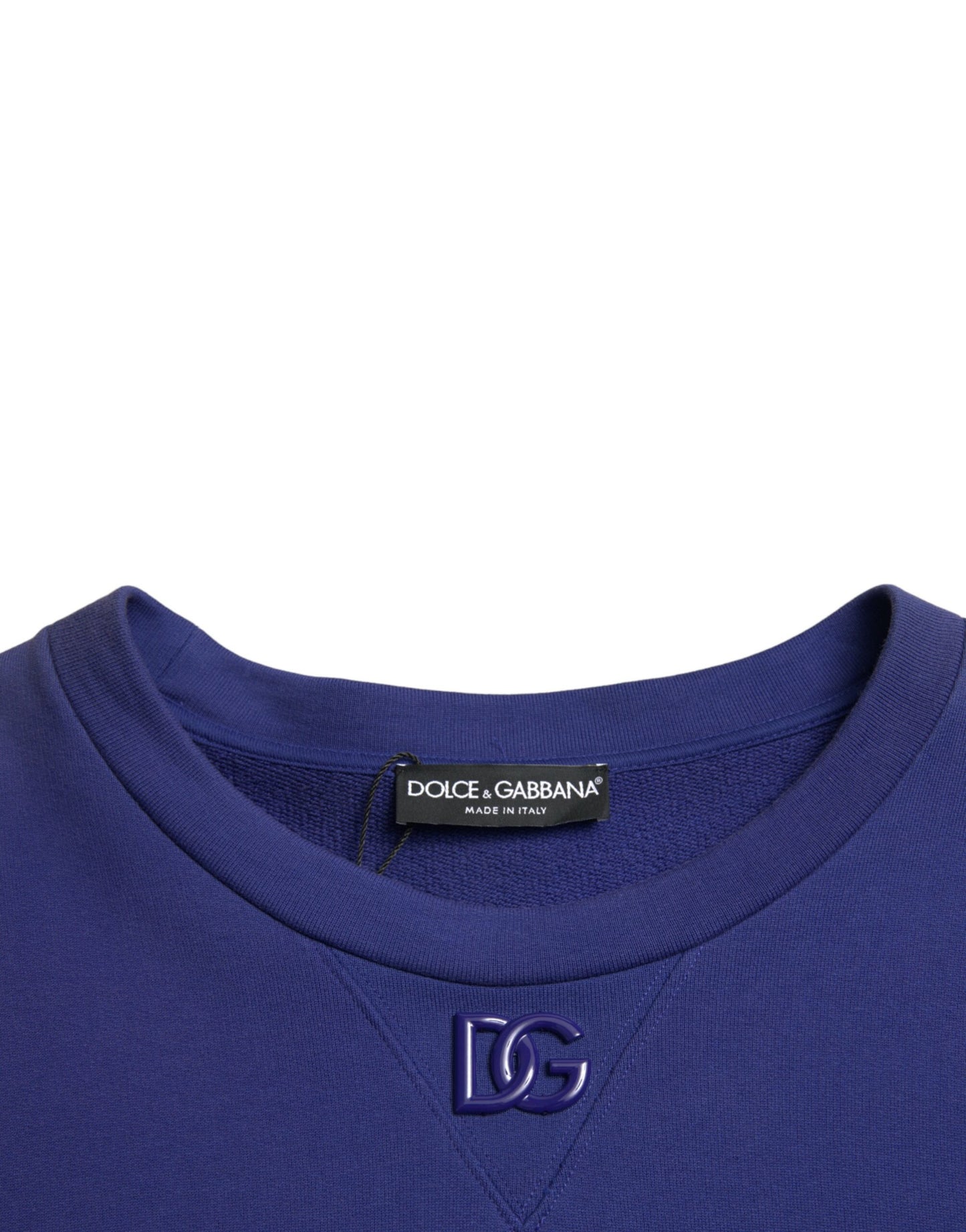 Royal Blue Cotton Crewneck Sweater