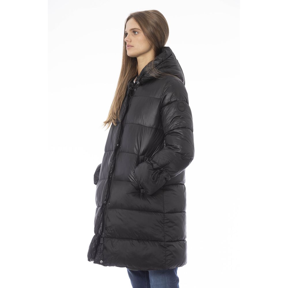 Black Nylon Jacket Coat