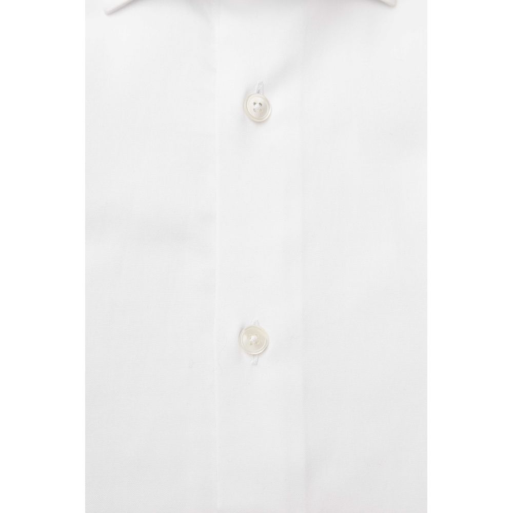 White Cotton Men's Shirt