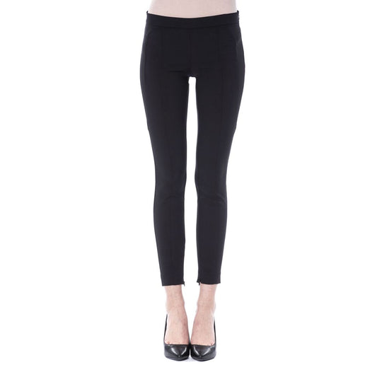 Black Polyester Women's Skinny Pant